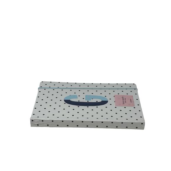 Kate Spade Sparks Of Joy Letter G White Polka Dots Novelty Notebook Stationary - Picture 4 of 8